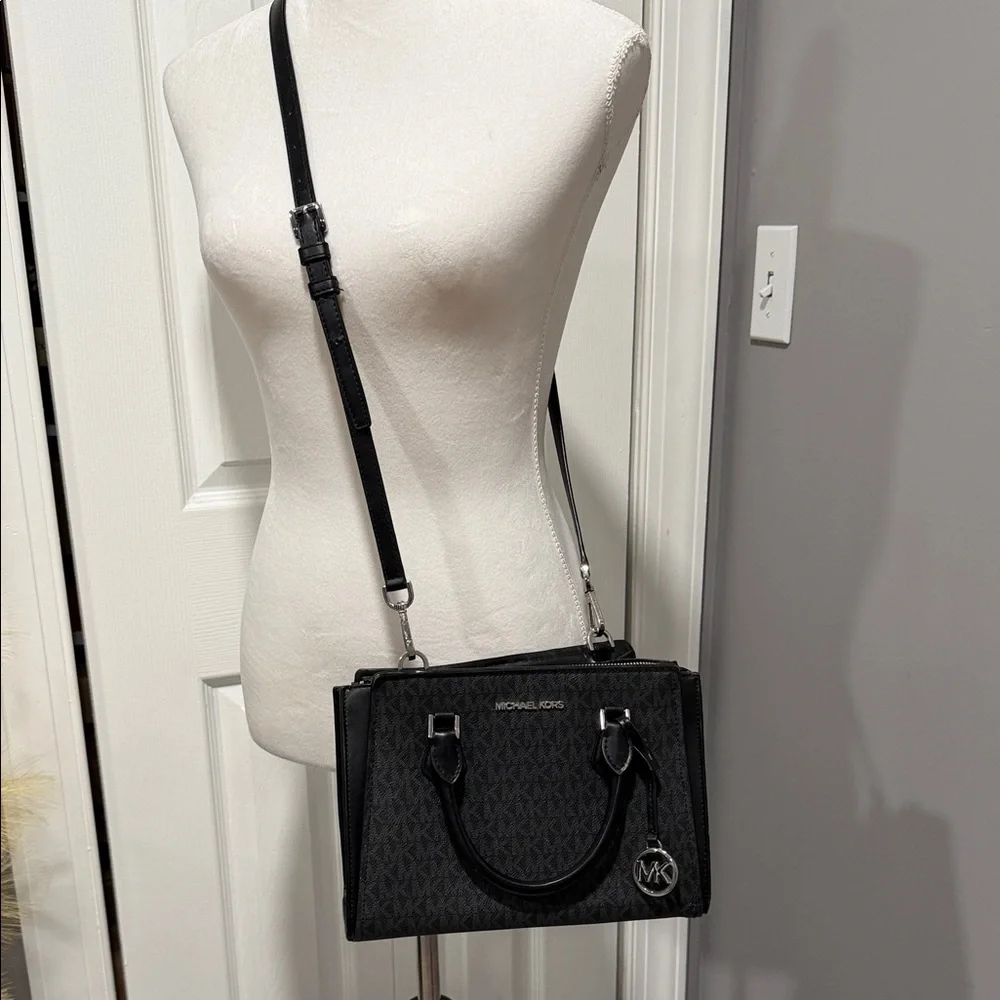 Michael Kors Black Monogram Satchel